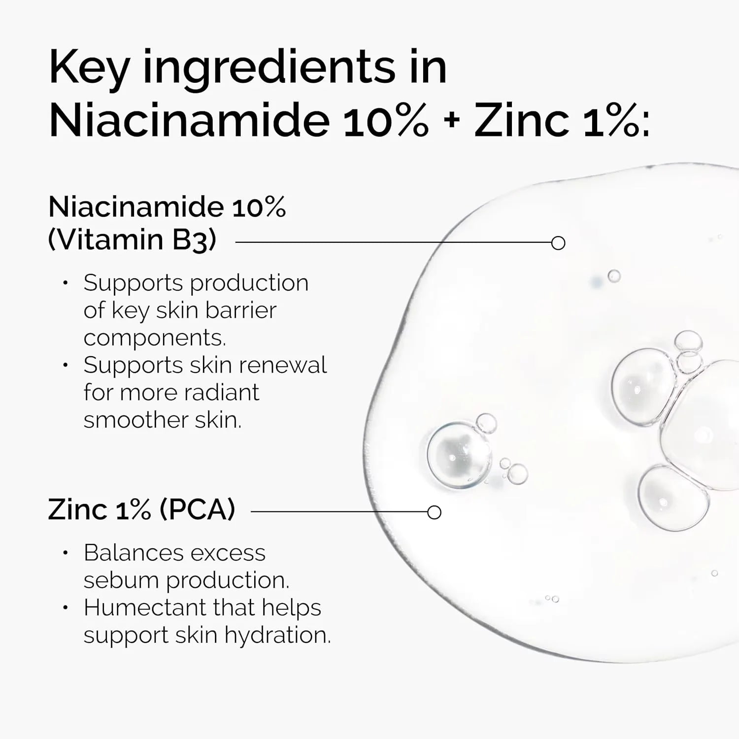 10% Niacinamide 1% Zinc Face Serum 30ml, Oil Control Pore Minimizer, Anti-Acne Dark Spot, Gentle Skin Care for All Skin Types Oasis Select