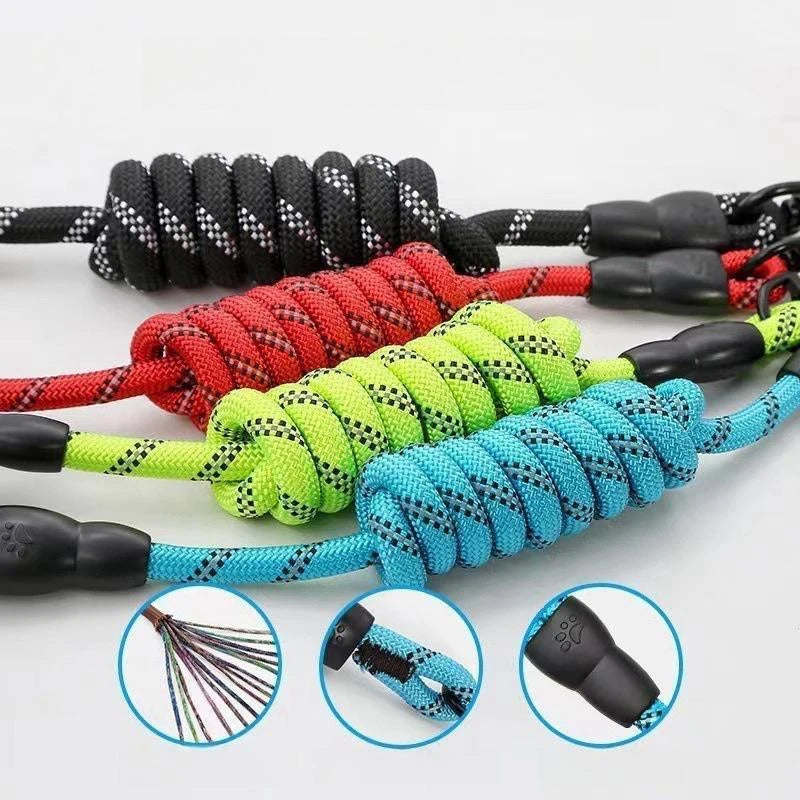 3m Pet Reflective Nylon Tow Rope Non Slip Foam Handle Pet Adjustable Towing Ropes Large Middle Small Dogs Outdoors Pet Supplies Oasis Select