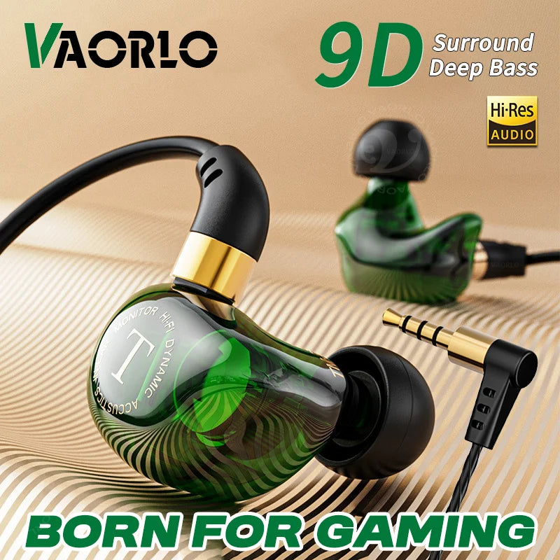 9D Surround HIFI Heavy Bass Wired Earphones Dynamic Music Headset With Mic Earbuds 3.5MM In Ear Wired Race Gaming Headphone Oasis Select