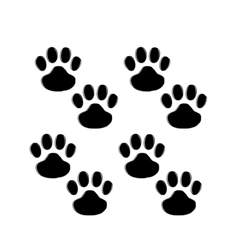 1/2/3/4pairs Door Mirror Cat Dog Footprint Puppy Claw Car Stickers Footprint Sticker Windshield Decals Bumper Car Window Decals Oasis Select Black 4pairs