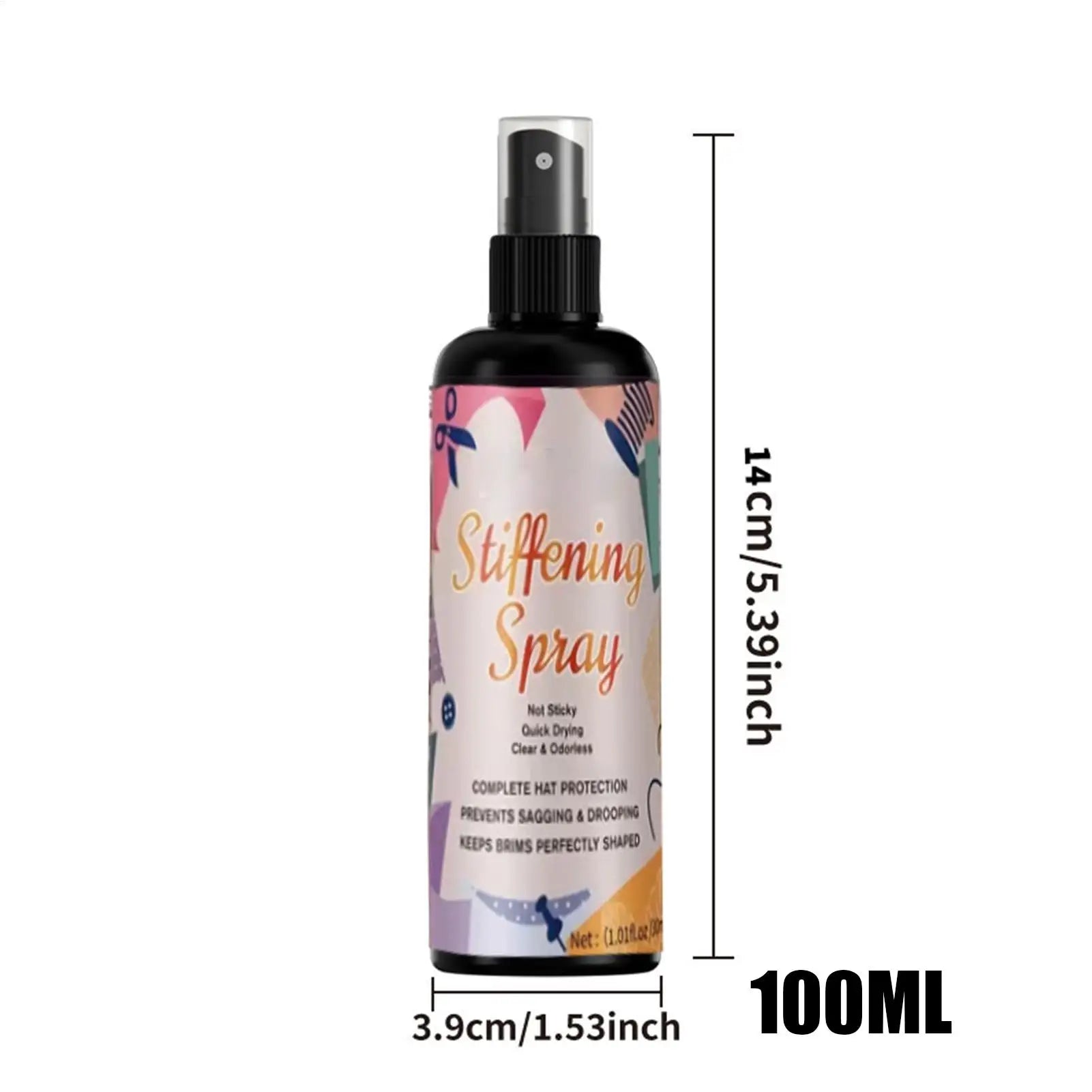 100ml Fabric Stiffener Spray Long Lasting Fabric Stiffener Spray Water Based Non Toxic Ideal For Hats Bags Crafts DIY Projects Oasis Select