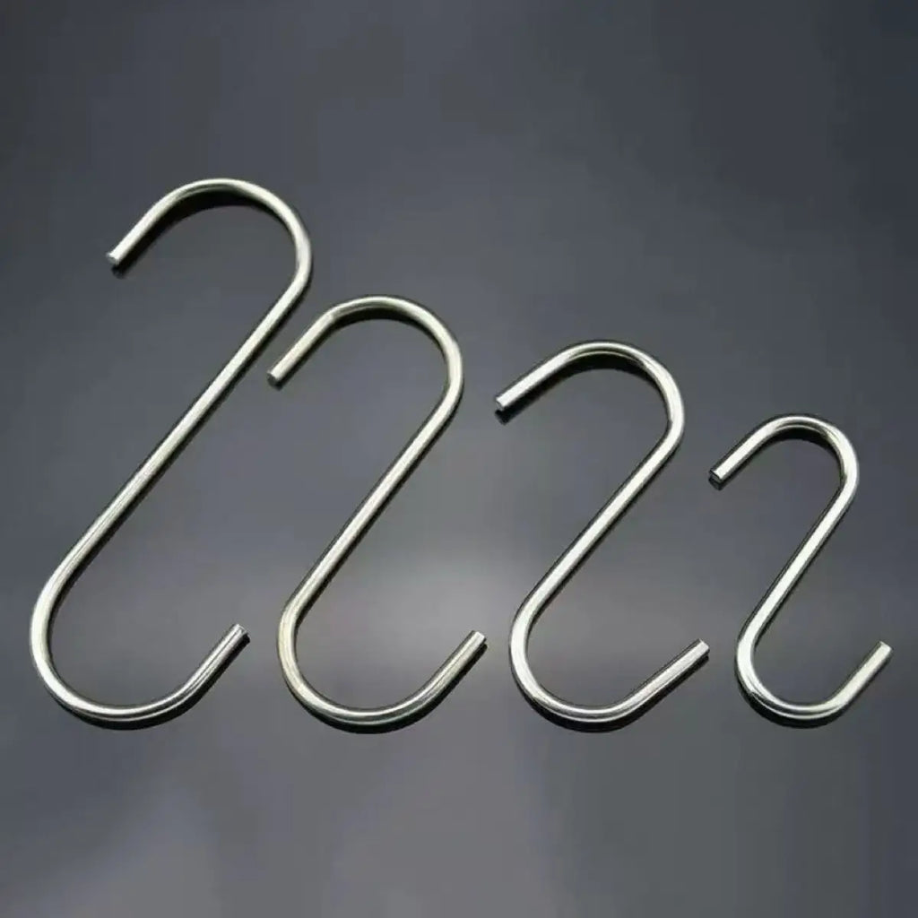 10 pcs Stainless steel S shaped hook Large hook S hook, multi purpose S shaped hook metal S-hook hook for kitchen and bathroom Oasis Select