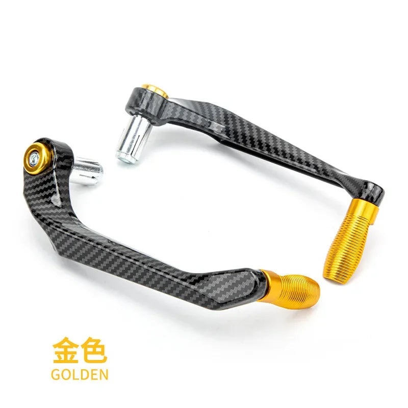 2PCS CNC Motorcycle Brake Clutch Levers Guard Protector Modification Anti-Fall Horn Brakes Hand Guard Bow Protection Rod Oasis Select Gold