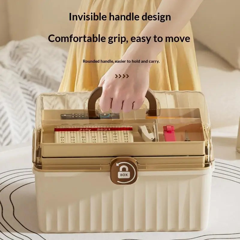 3-Tier Foldable Medicine Organizer | Portable First Aid Box