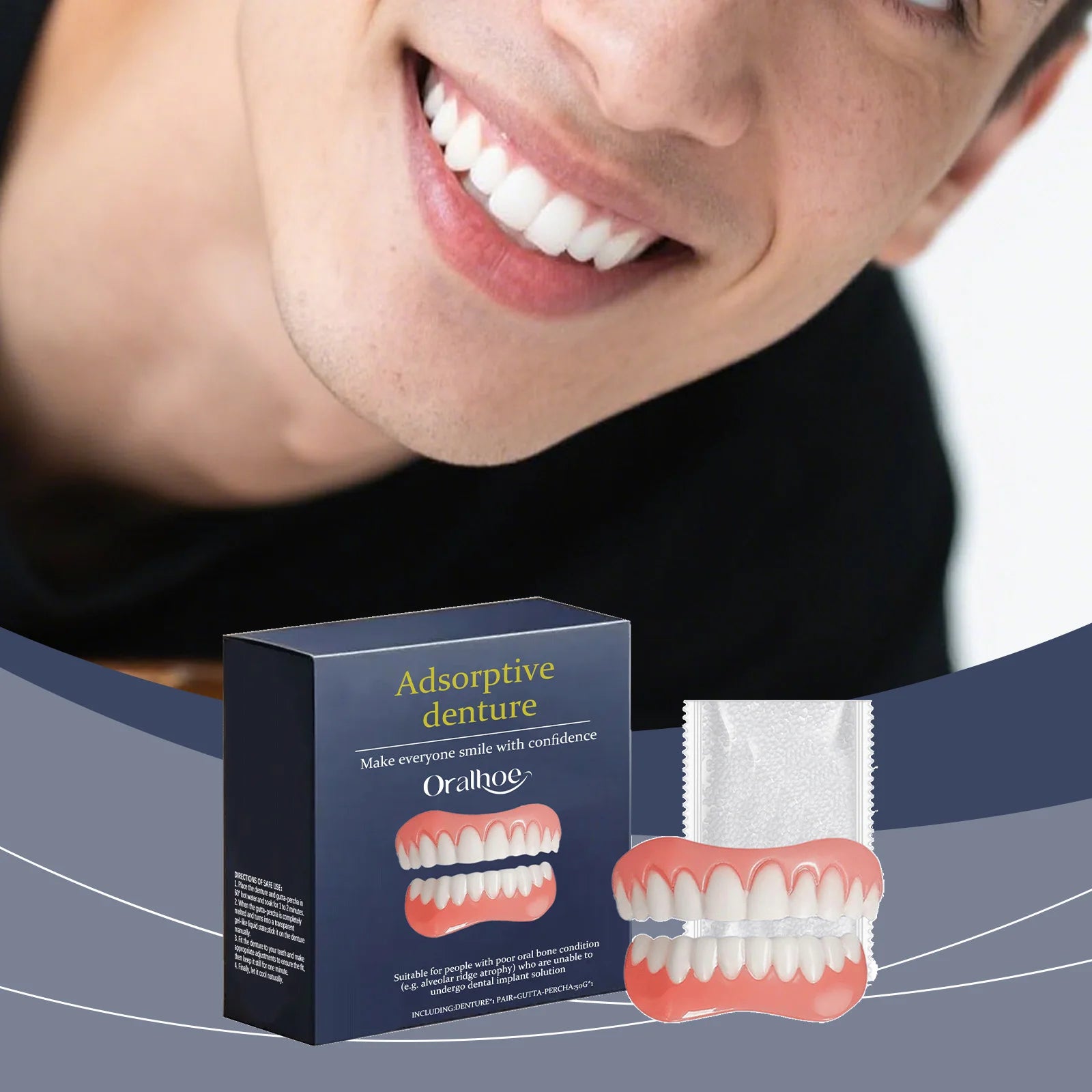 Denture Decoration Set - Daily Decoration for Oral Cavity & Teeth, Comfortable Fit for Dentures, Reveals Natural Smile Oasis Select