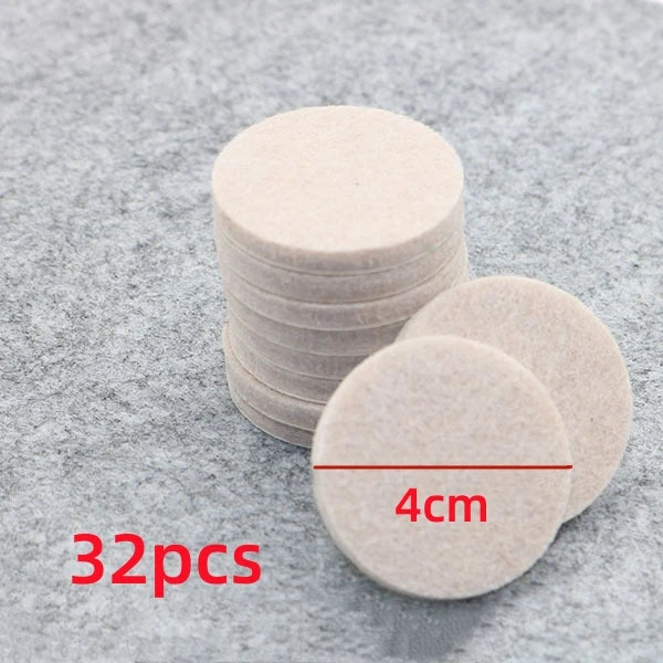 18-128pcs Chair Table Leg Felt Pads Floor Scratch Protector Self Adhesive Mute Non-slip Feet Mat for Furniture DIY Accessories Oasis Select Round 4cm 32pcs 1