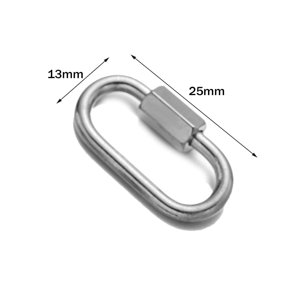 Lot Stainless Steel Fastener Carabiner Screw Clasps Connectors DIY