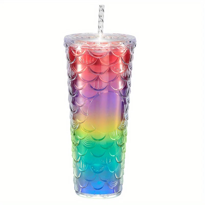 double wall 701-800ml plastic durian tumbler durian cup with lid and straw no logo Oasis Select multicolor