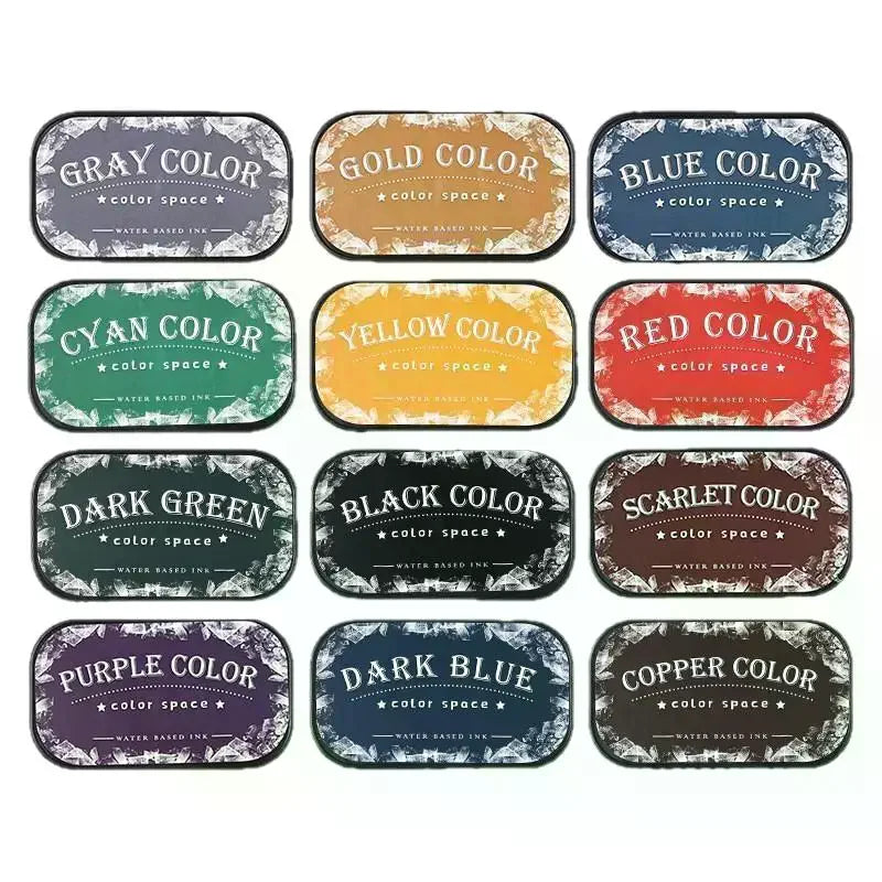 Color Space Series Water Based Ink High Density Sponge Inkpad Planner Art Scrapbook Supplies School Accessories Stationery Oasis Select