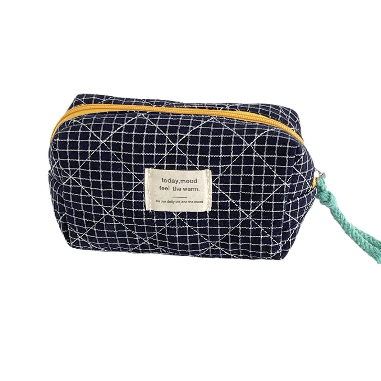 Vintage Plaid Octagon Bag, Japanese Style Makeup Pouch, Cute Cosmetic Bag for Women, Portable Travel Organizer Oasis Select