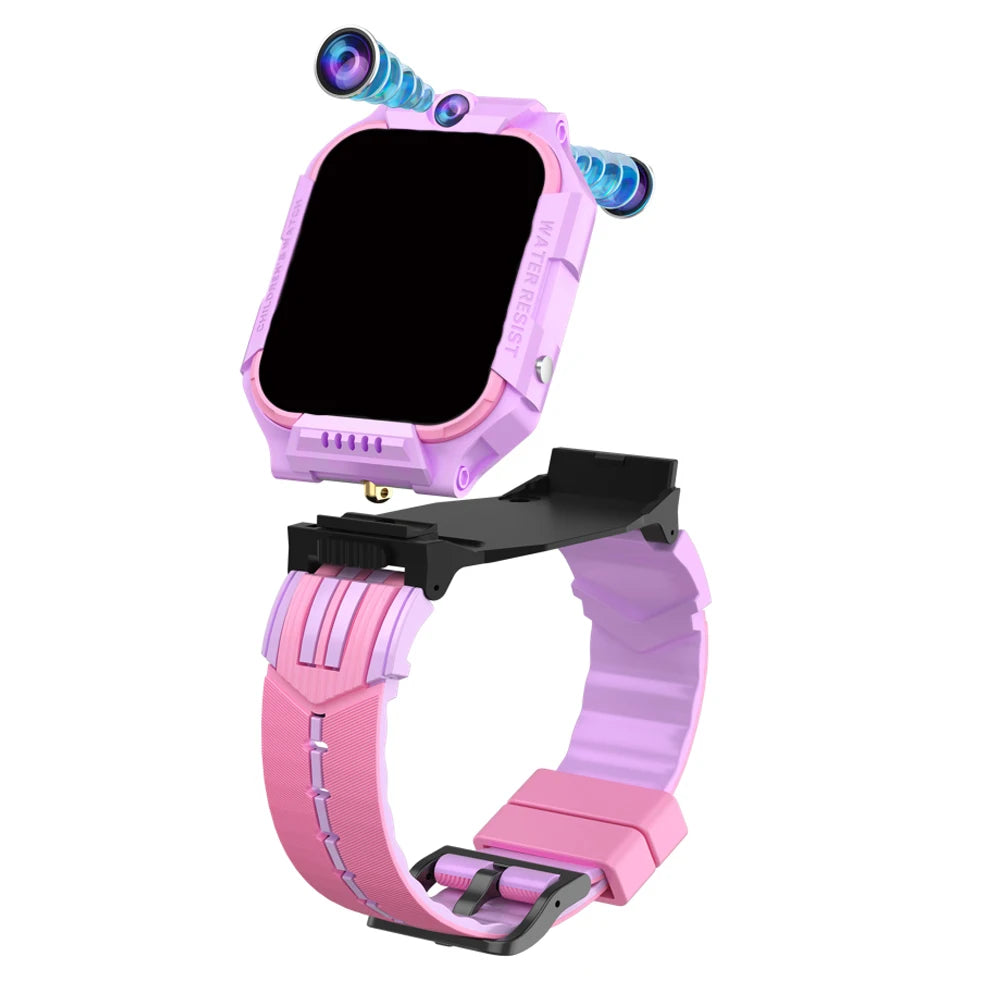 Boy Girl Bracelet Video Call Camera Kids Smartwatch Students 4G SIM Card Children's Smart Watches GPS Waterproof Voice Assistant Oasis Select PUPUS
