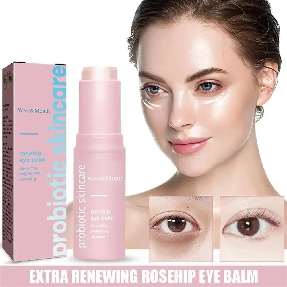 Women Extra Renewing Rosehip Eye Balm Face Lifting Moisturizing Balm Stick Fine Lines Removal Hyaluronic around the Eye Care15ml Oasis Select