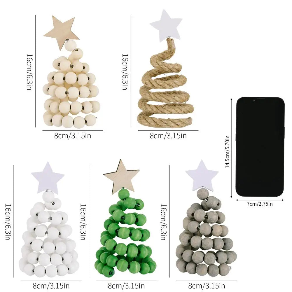 New Nordic Wooden Christmas Tree Ornament 1Pcs Creative Desktop Decoration Christmas Decor Oasis Select
