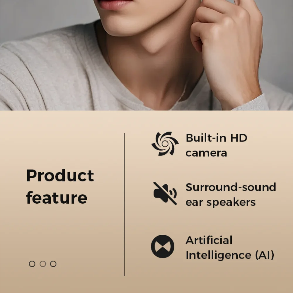 Smart Glasses Built-In HD Camera Blue Tooth Call Voice Assistant Dialogue Translation Sunglasses Music Playing Video Record Oasis Select