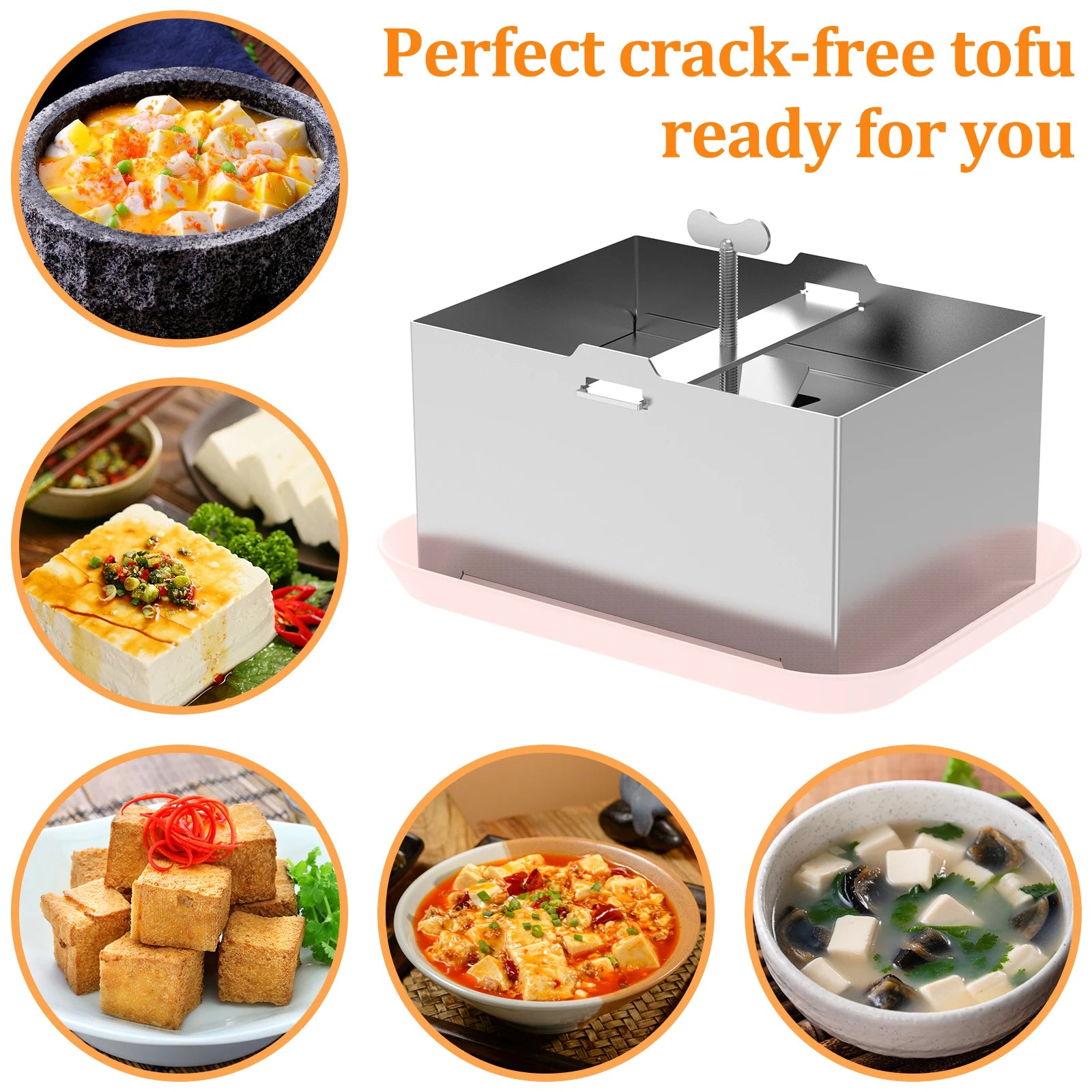 Tofu Press Mould Cheese Making Molds Food Grade Stainless Steel Tofu Maker Press Mold Kit Homemade Tofu Mold Kitchen Tool Set Oasis Select