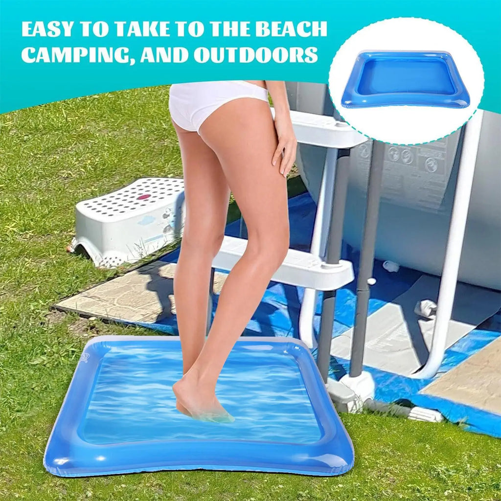 Portable Inflatable Foot Basin Convenient Foot Soaking Bath Tub For Pool Entrance Ladder Inflatable Basin Foot Soaking Tub Oasis Select