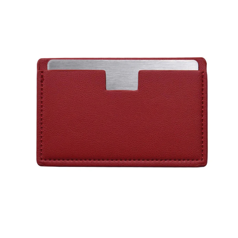 Shatterproof Pocket Makeup Mirror – PU Leather Card Size