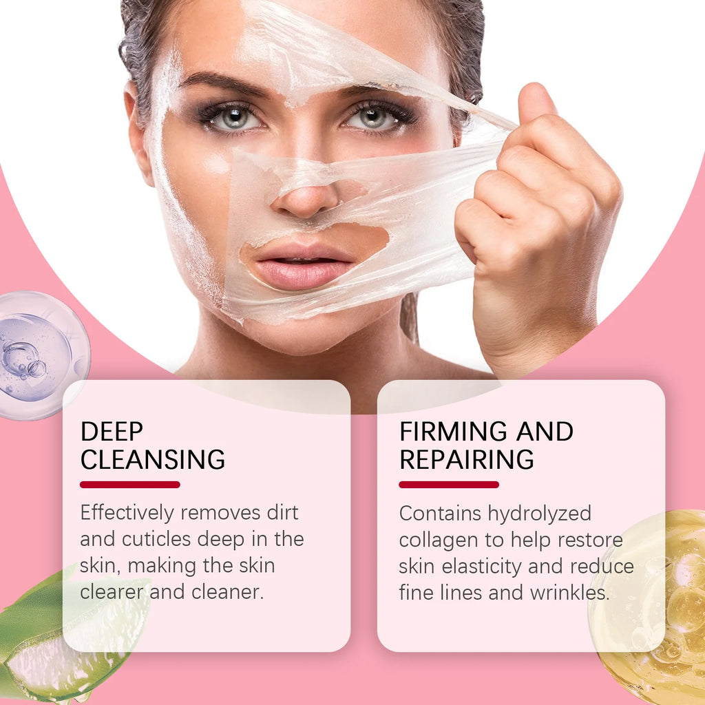 Collagen Face Mask Peel off Deep Cleansing Remove Dirt Reduce Fine Lines Oil-Control Moisturizing Facial Mask Brighten Skin Care Oasis Select