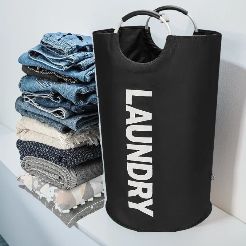 Extra-Large Waterproof Laundry Basket with Padded Handle - Foldable, Multi-Purpose Storage for Bathroom, Laundry Room, Balcony Oasis Select