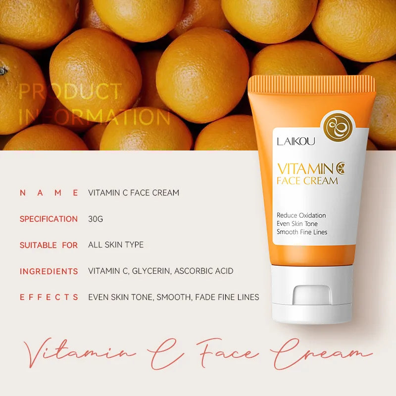 LAIKOU Snail Collagen Vitamin C Face Cream – Moisturizing 30ml Face Moisturizer Cream Oasis Select