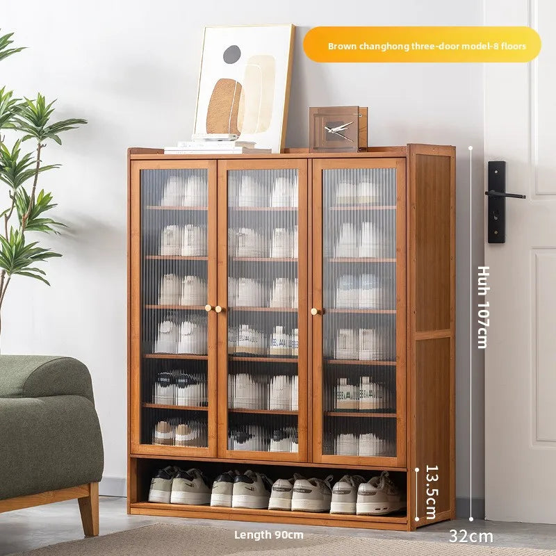 Household door shoe rack simple indoor rental house storage artifact economical multi-layer dust shoe cabinet new Oasis Select Sanmen 8th