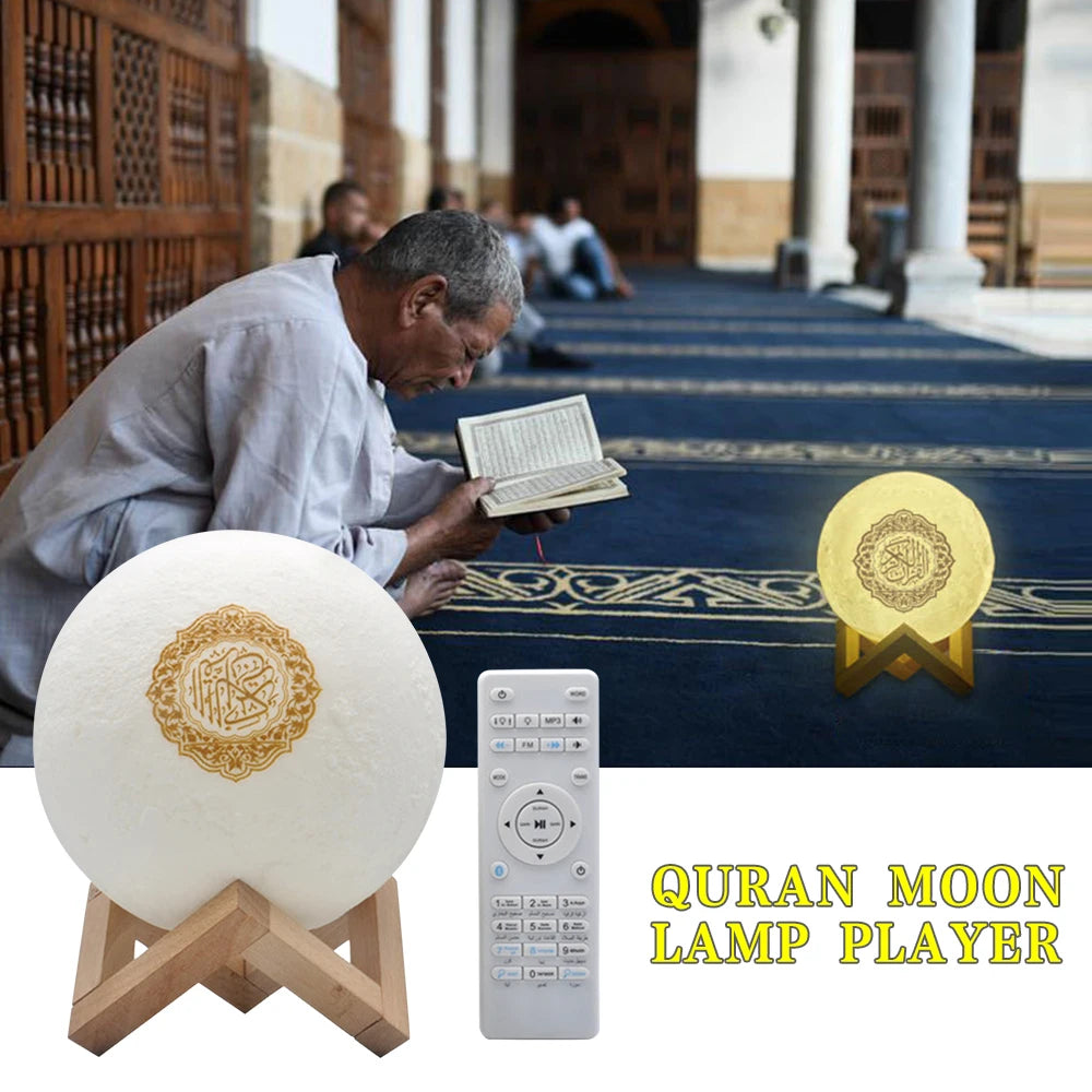Quran Bluetooth Speaker Night Light Lamp | Azan & MP3 Player