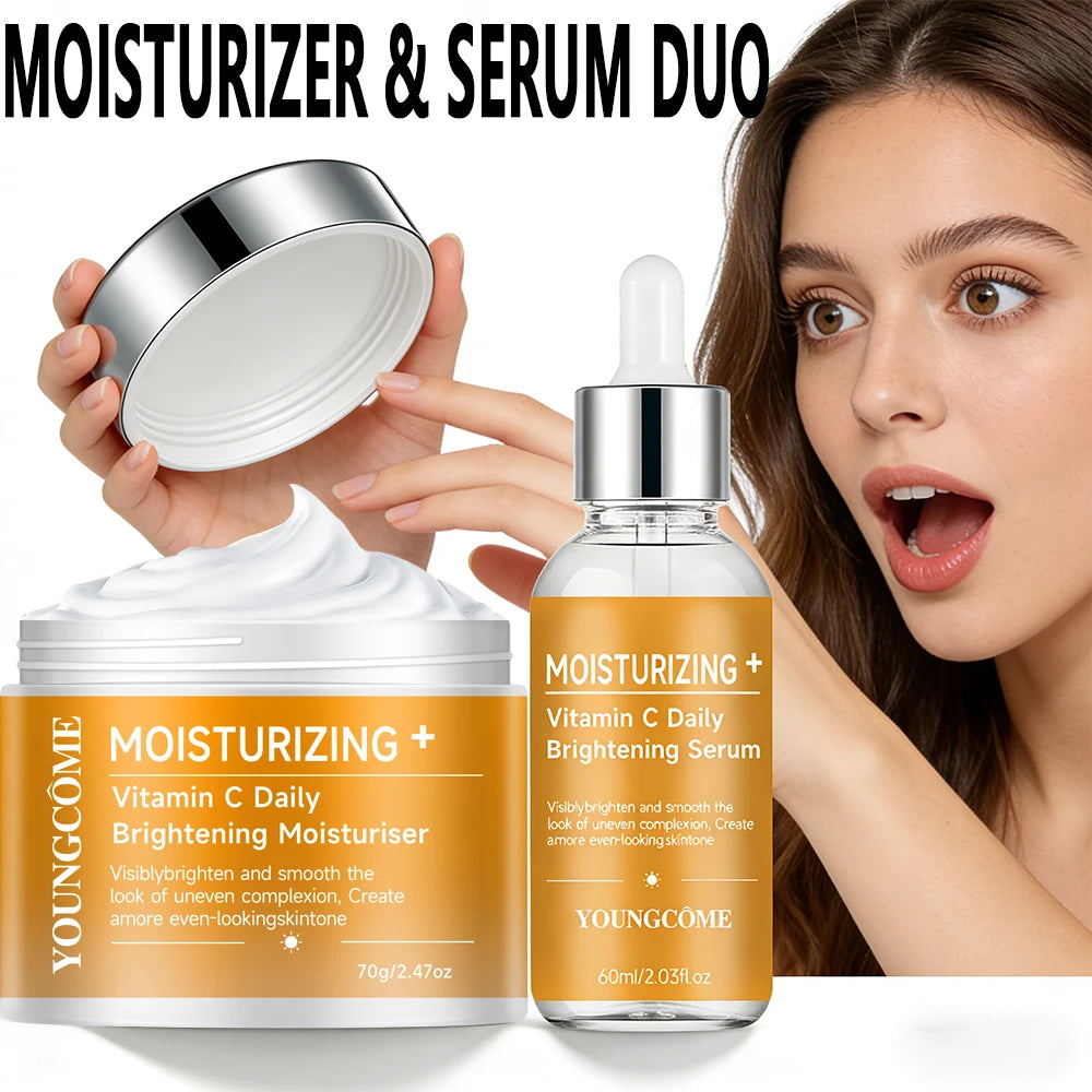 Vitamin C Serum & Moisturizer Set – Brighten & Hydrate Skin