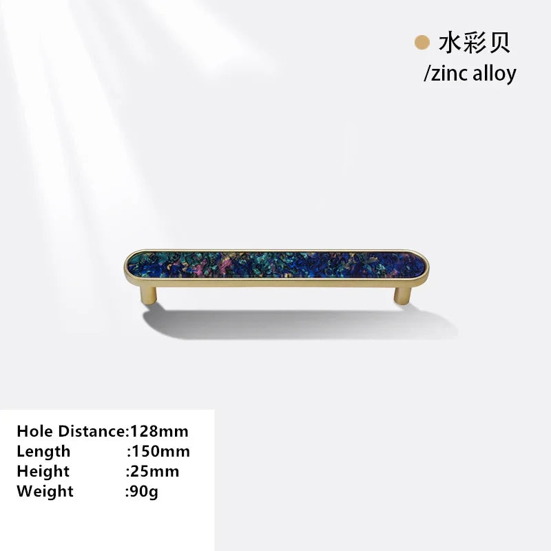 Handles Drawer Cabinet Furniture Kitchen Handles for Cabinet Knob Door Drawer Furniture Kitchen Knob Brass Polychrome Shell Oasis Select Multicolored Shell2