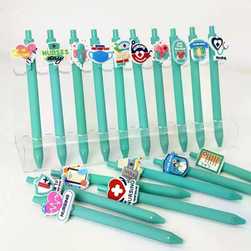 6/10Pcs Medical Record Pens Nurse Doctor Writing Gel Pens Nurses Day Gift Student Retractable Ballpoint Pen Oasis Select