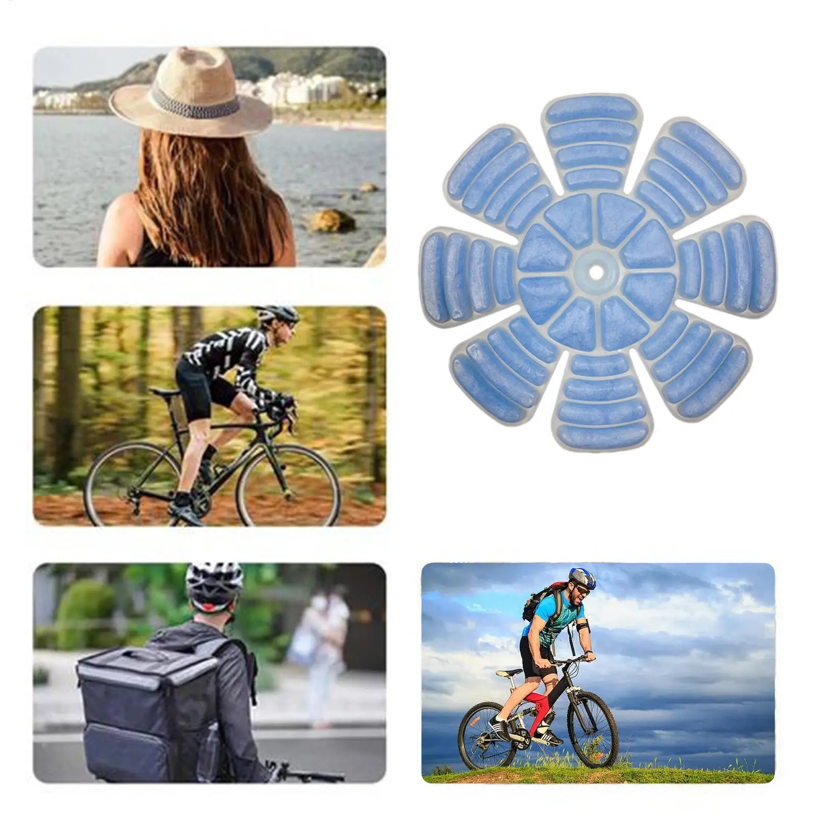 Cooling CapLiner Adjustable Ice Pad for Summer Universal Hat Fit with Instant Cooling Gel for Outdoor & Hot Weather Oasis Select