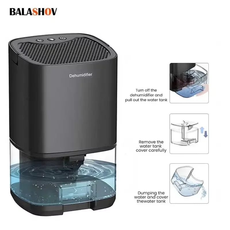 Air Dehumidifier Portable Mute Moisture Absorbers Machine Air Dryer For Home Bedroom Office Kitchen Deodorizer Dryer EU/US plug Oasis Select