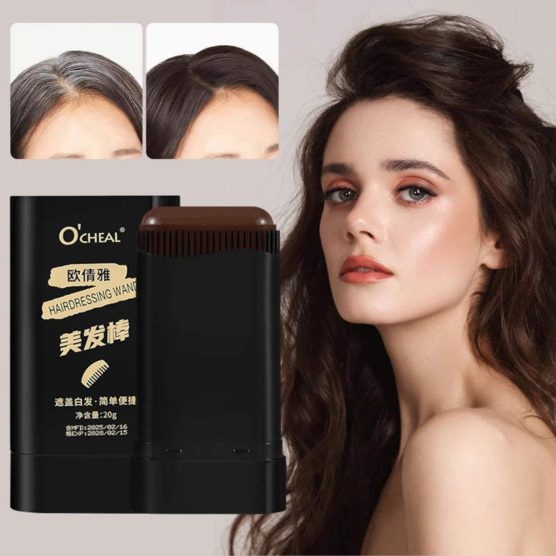 Ocheal 3-Color Quick Touch-Up Hair Stick Beard Color Stick Portable Temporary Quick Coverage Hair Pen Instant Dye Stick Comb Oasis Select