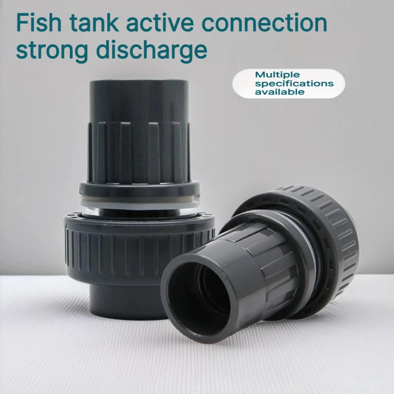20/25/32/40mm Fish Tank Water Pipe Plastic PVC Black Tube Fittings Joint Duck Bill Outlet Aquarium Accessories Water Inlet Pipes Oasis Select