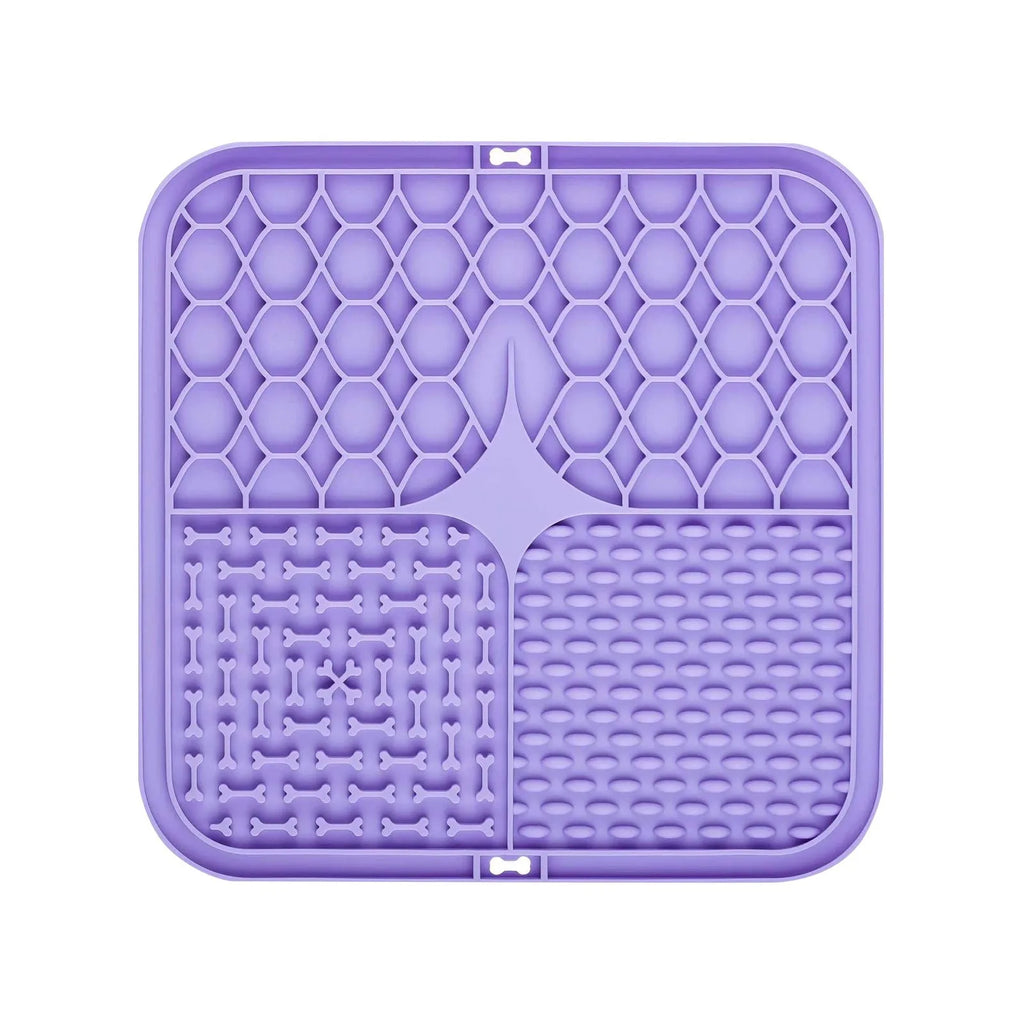 Silicone Dog Lick Mat – Slow Feeder & Bath Anxiety Relief Dog Lick Mat Oasis Select Purple One Size