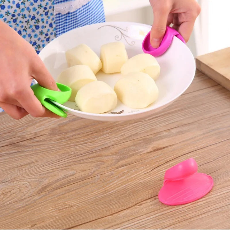 2PCS Silicone Heat Resistant Finger Covers, High Temperature Insulated Finger Gloves for Oven Microwave Cooking Baking Oasis Select