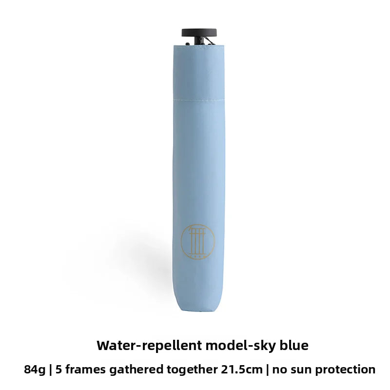 1pcs Ultra-Light Ultra-Fine Carbon Fiber Umbrella Black Sunscreen for Sun and Rain 3-Fold Compact and Portable Lead Umbrella Oasis Select 5 glueless sky blue Aluminum 6K
