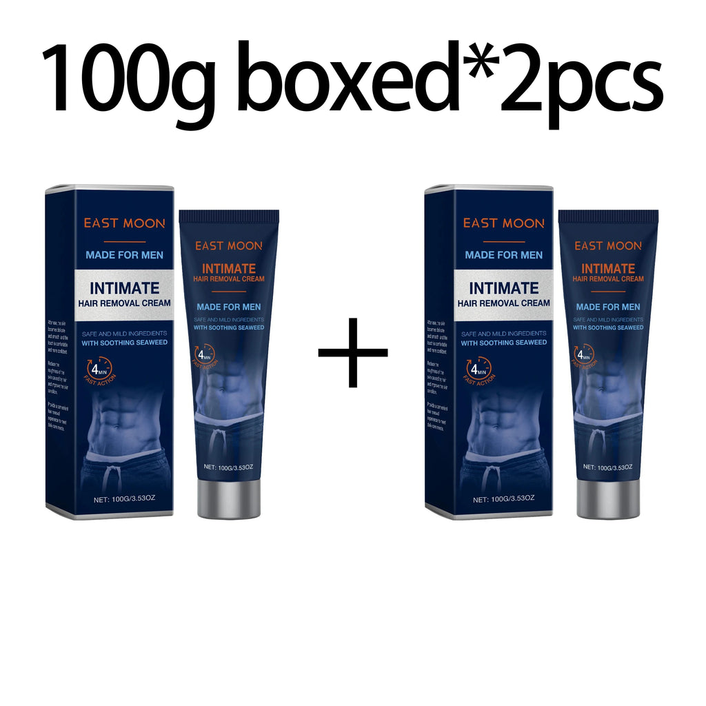East Moon Men's Hair Removal Cream – Gentle Body Depilatory 100g Hair Removal Cream Oasis Select 100g x 2boxed