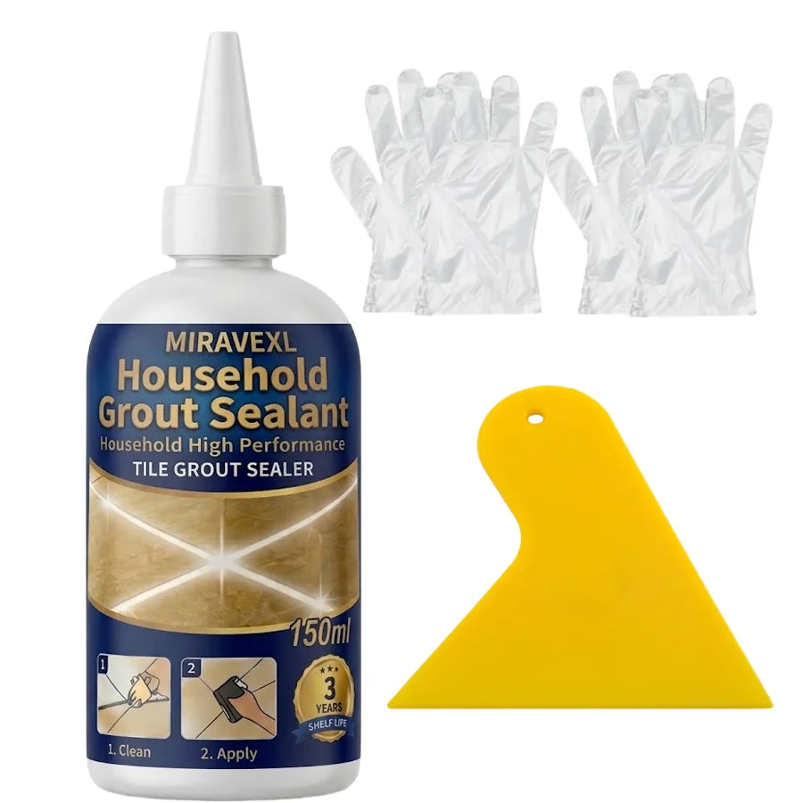 MIRAVEXL Waterproof Grout: Premium Home Tile Joint Filling & Repair Kit (Includes Tools) — Designed for Home Flooring Oasis Select 1PC