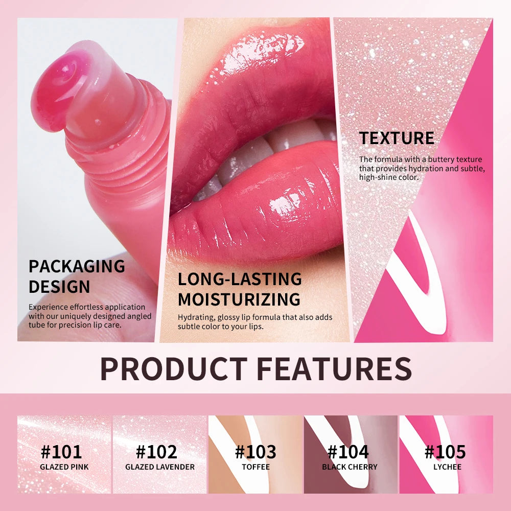 Lip Glowing Butter Oil Gloss with Keychain – Moisturizing
