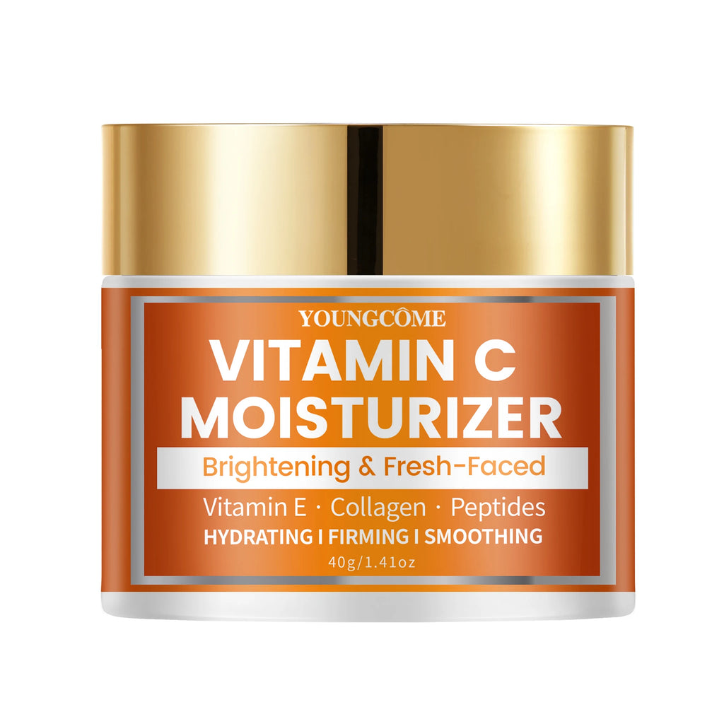 YOUNGCOME Vitamin C Moisturizer with Collagen Peptides Hydrating Firming Smoothing Non-Greasy Daily Cream for Healthy Glow Oasis Select 40g