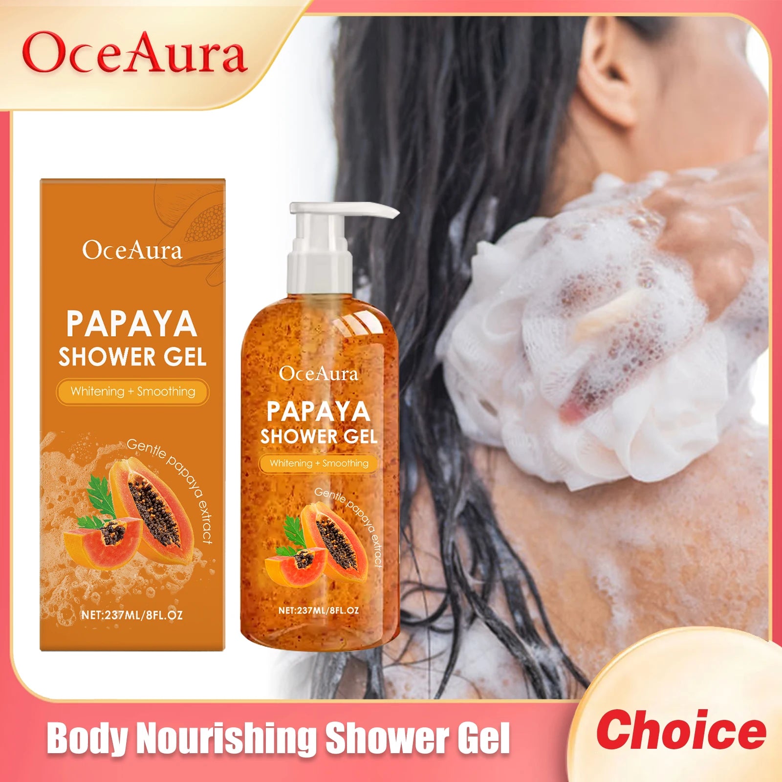 OCEAURA Body Nourishing Shower Gel Reducing Dirt Improving Roughness Relieve Dryness Moisturizing Epidermis Body Care Shower Gel Oasis Select