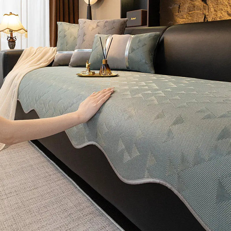 2026 New One-Piece Ice Silk Sofa Cushion Non-Slip Summer Cooling Seat Pad Luxury Advanced Sense Sofa Cover Towel Oasis Select
