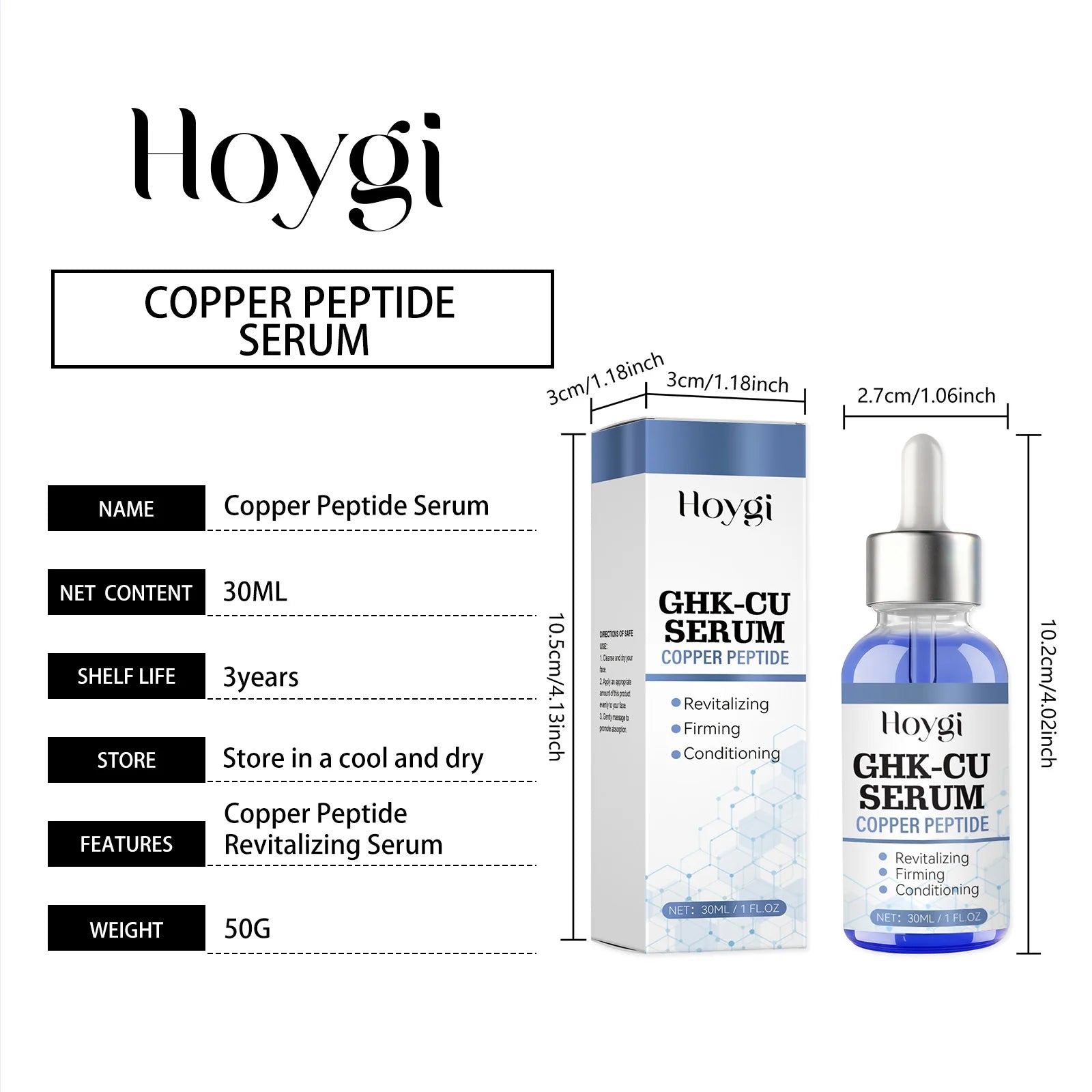 Copper Peptide Face Cream & Serum Set Firming Hydrating Skincare Smoothing Tightening Facial Skin Softens Skin Textur Oasis Select Face Serum