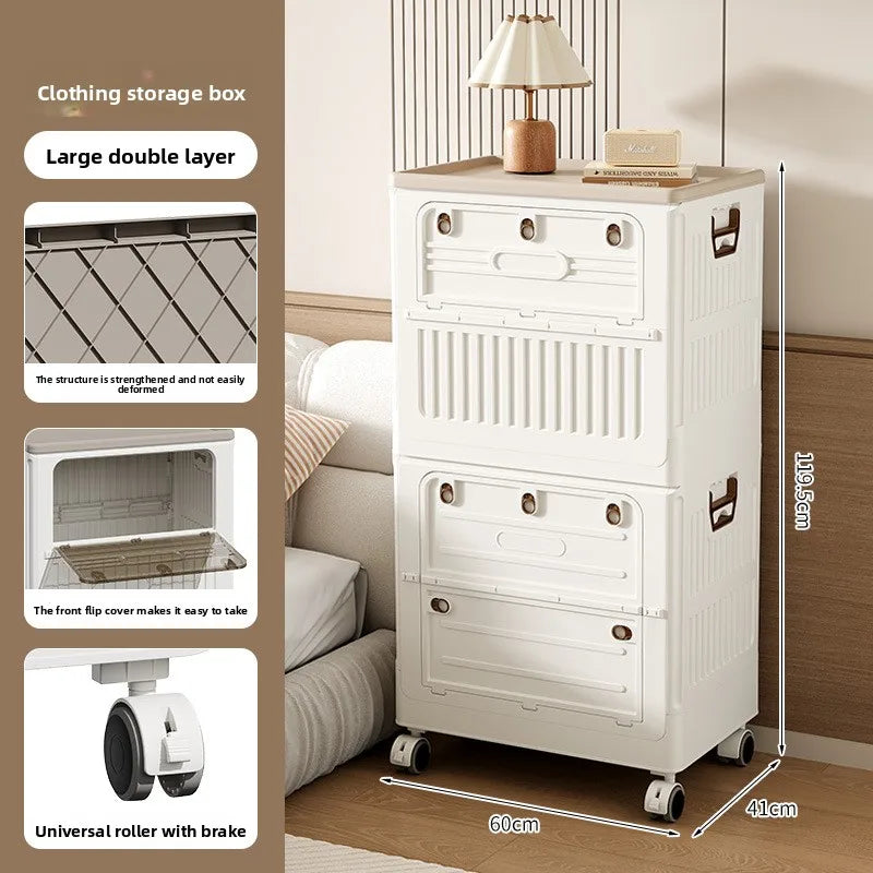 Multi-functional Household large-capacity clamshell storage cabinet Foldable finishing box storage box Oasis Select Large D