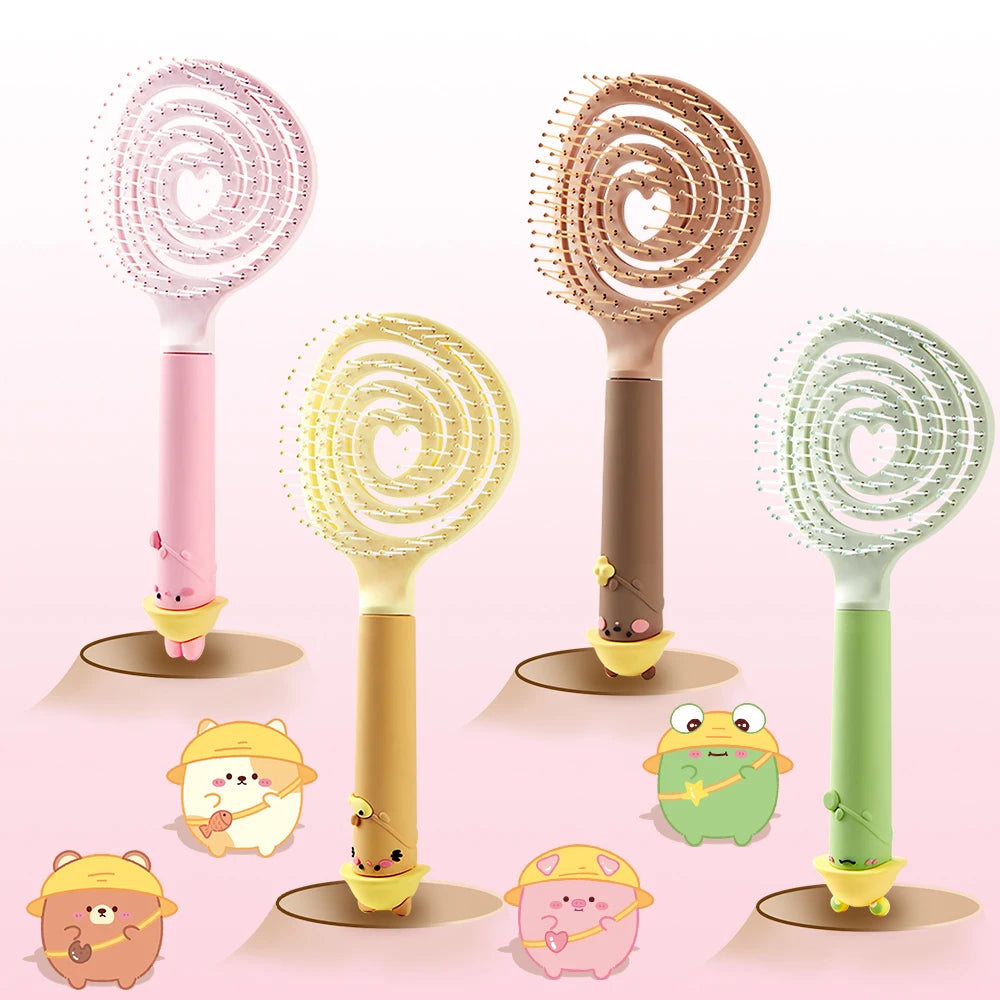 Heart Hollow Airbag Cushion Comb – Anti-Static Scalp Massager Airbag Hair Comb Oasis Select