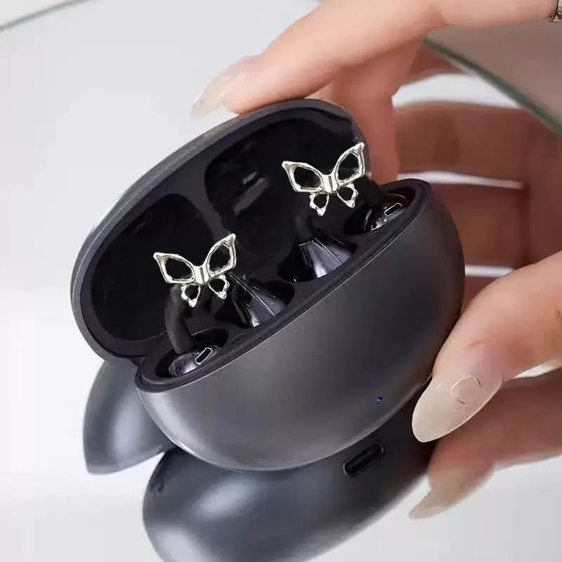 Sparkly Rhinestone Zircon Butterfly Earbud Accessory 1Pc Glitter Bling Decor for Wireless Earbuds Prom Party Outfit Accessory Oasis Select