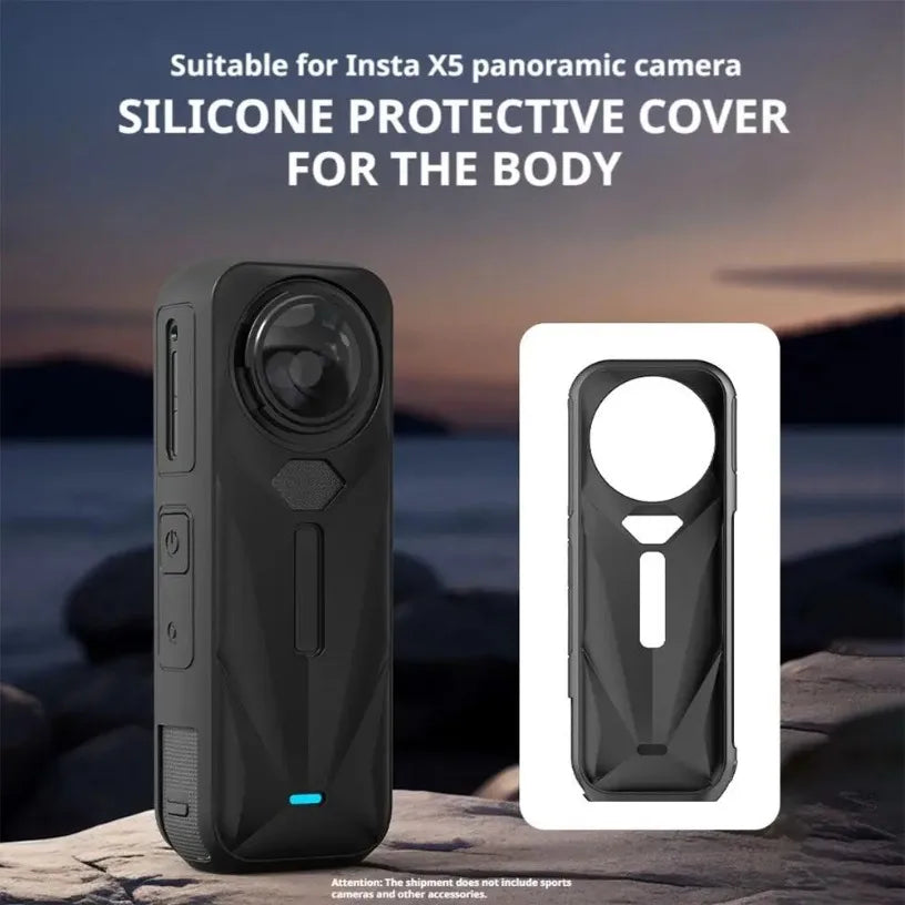 For Insta360X5 Silicone Camera Protective Case Lens Protector Cap for Insta 360 X5 Tempered Glass Film Protective Camera Accesso Oasis Select