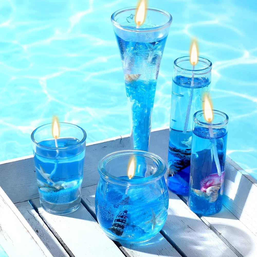 100G Blue Clear Wax for Candle Making-DIY Aromatherapy Candle Making Gel, Candle Materials, Birthday Christmas Gift Decoration Oasis Select