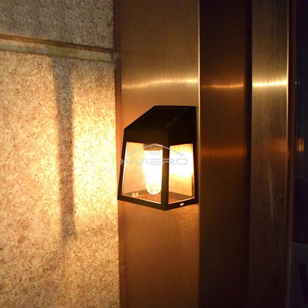 Solar LED Wall Light IP65 Waterproof Outdoor Garden Lamp