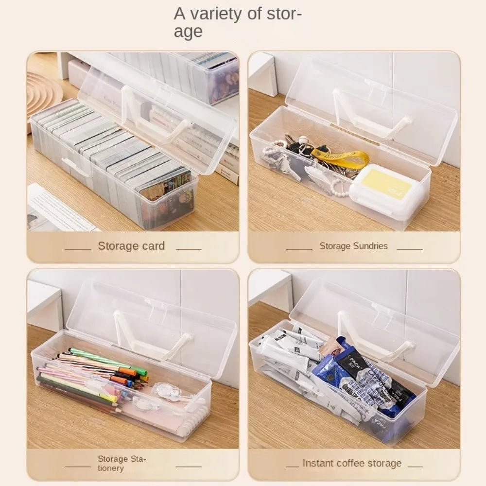 Plastic Game Cards Storage Box Transparent Large Capacity Football Stars Trading Card Storage Box Dustproof Multi-Purpose Oasis Select